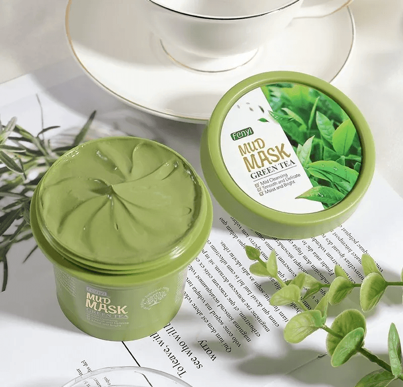 FENYI Green Tea Mud Mask Face Cleansing Clay Mask Reduce Acne Pores 100g