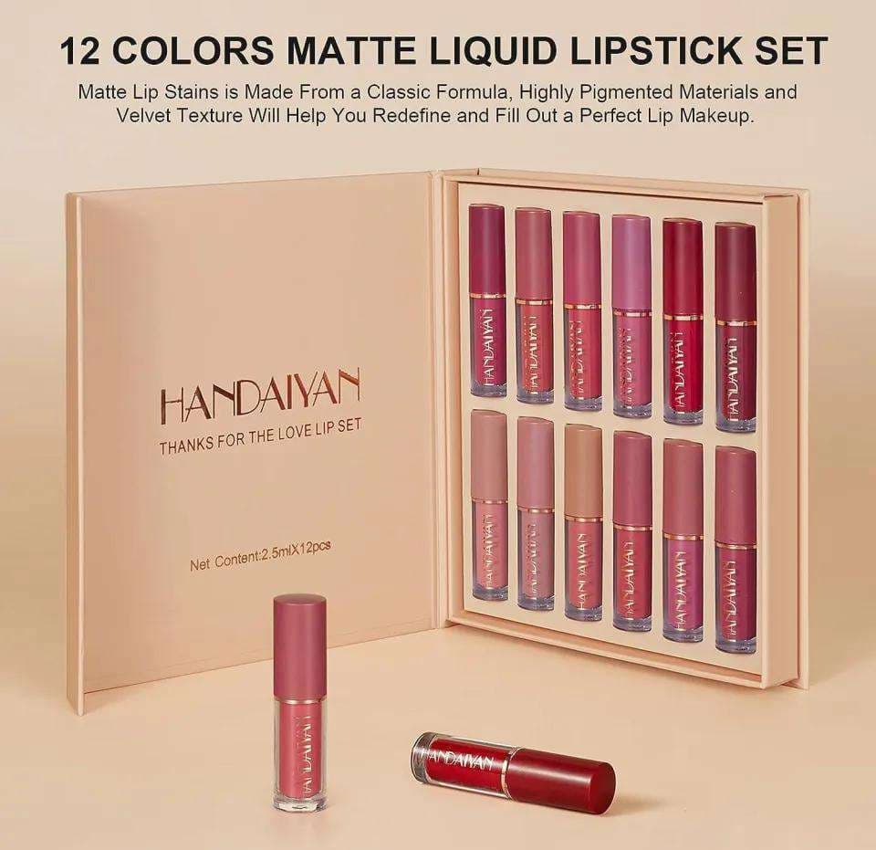 HANDAIYAN 12 piece lipstick set
