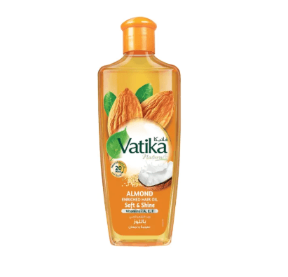 Vatika Naturals Almond Enriched Hair Oil with Vitamins A E F for Soft Shiny and Strong Hair 300ml