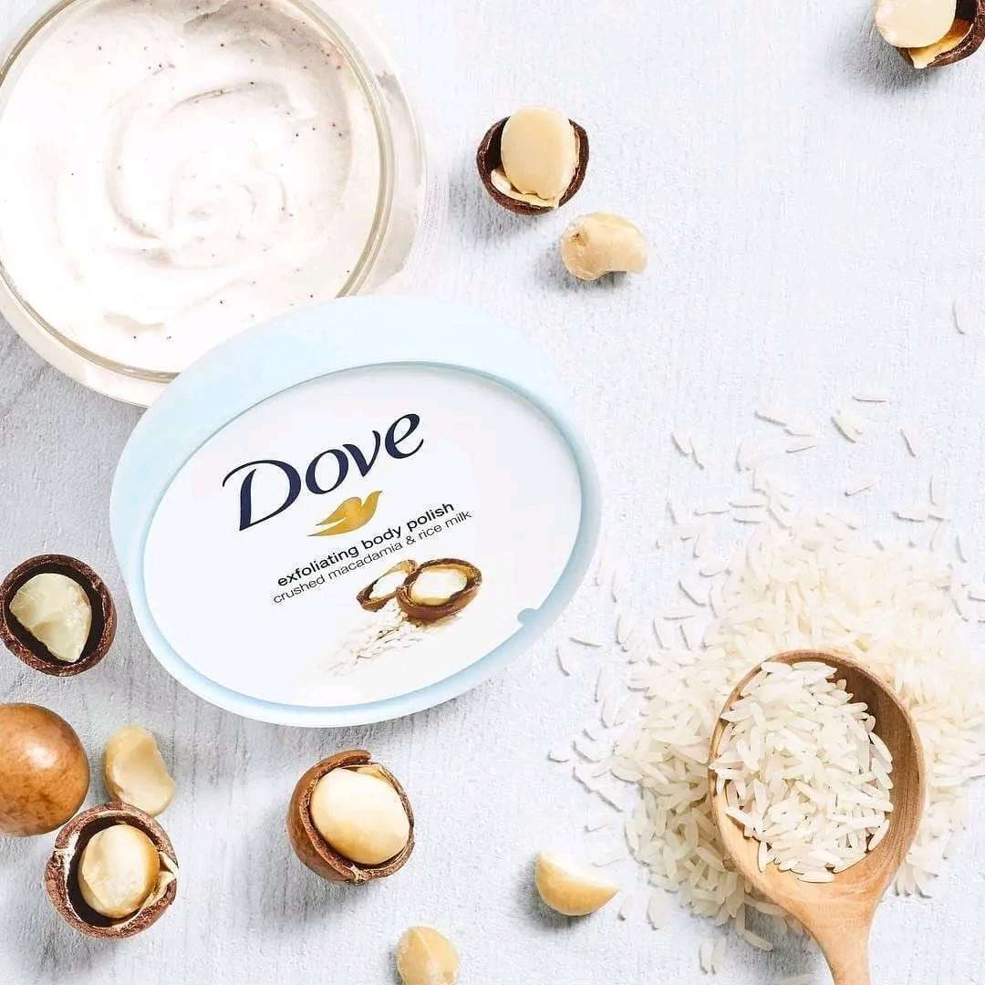Dove Exfoliating Body Polish Macadamia & Rice Milk
