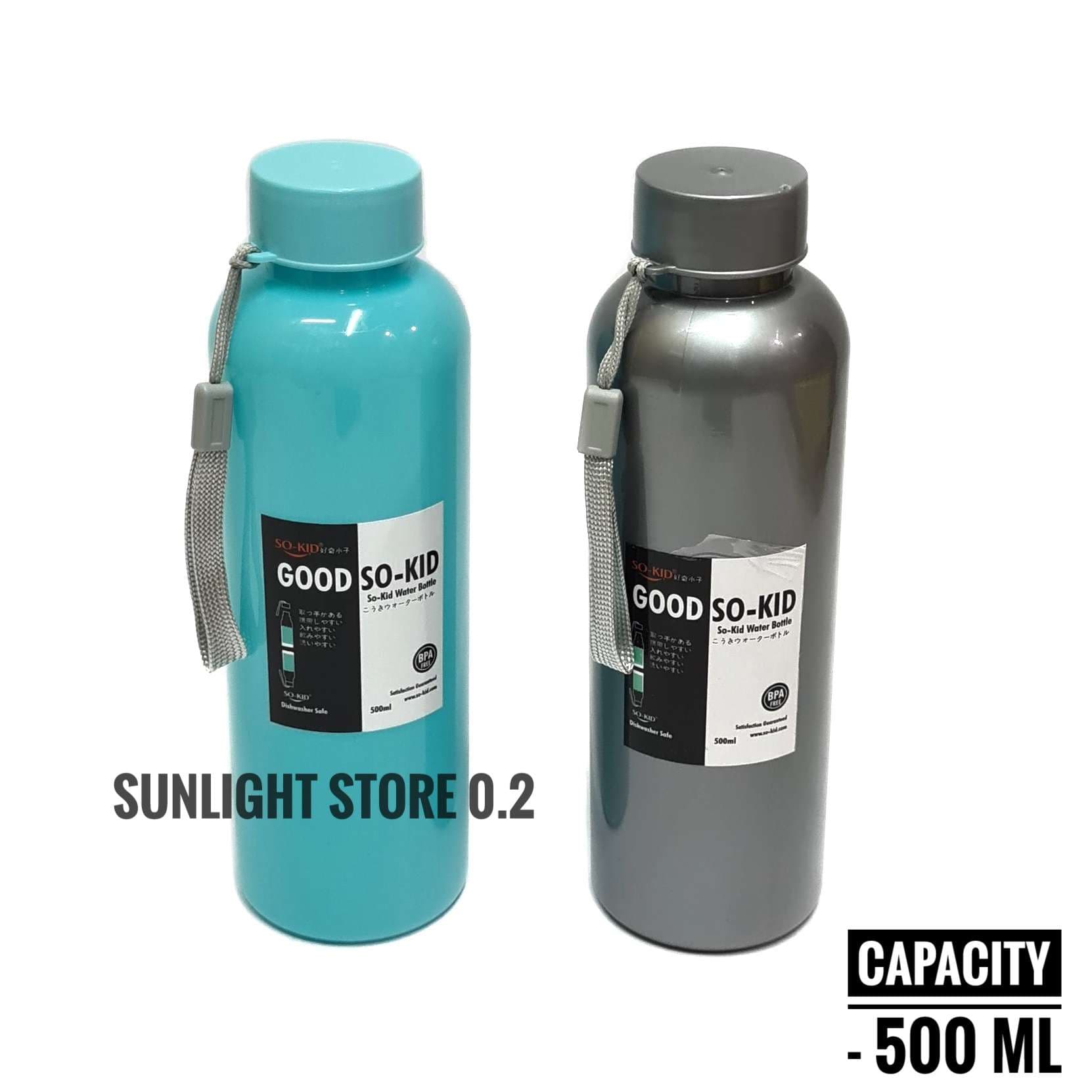 BPA FREE Good So Kid Water Bottle 500 ml - Sky and Ash
