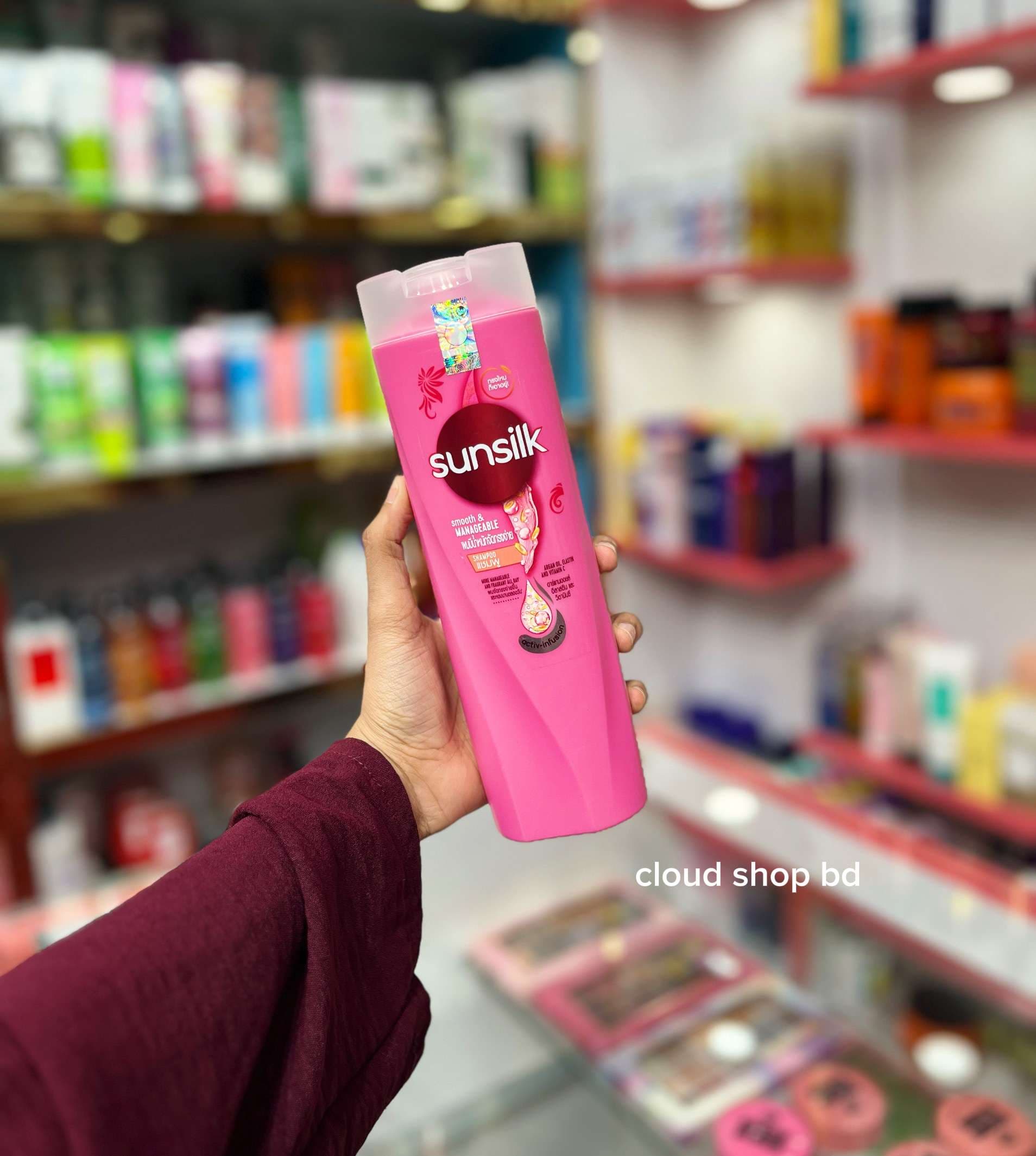 International Thailand product hair care product Sunsilk shampoo smooth and MANAGEABLE used for male/ female - 300 ml