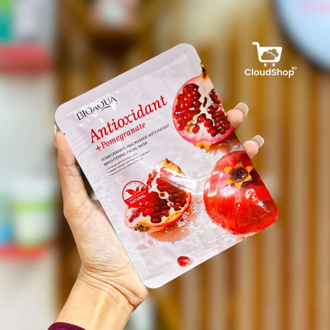 BIOAQUA Antioxidant + Pomegranate (Pomegranate Niacinamide Antioxidant Brightening Facial Mask)