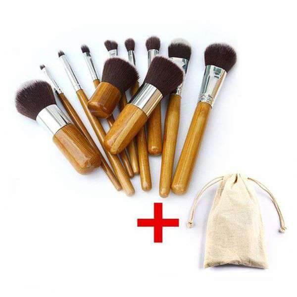 Bamboo Professional 11Pcs Makeup Brush Set