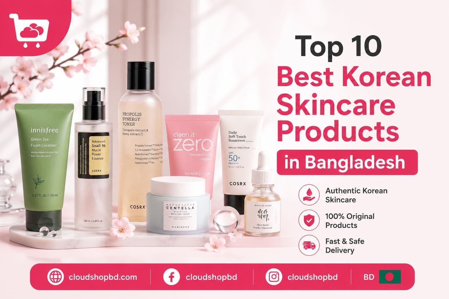 Top 10 Best Korean Skincare Products in Bangladesh (2026 Guide)