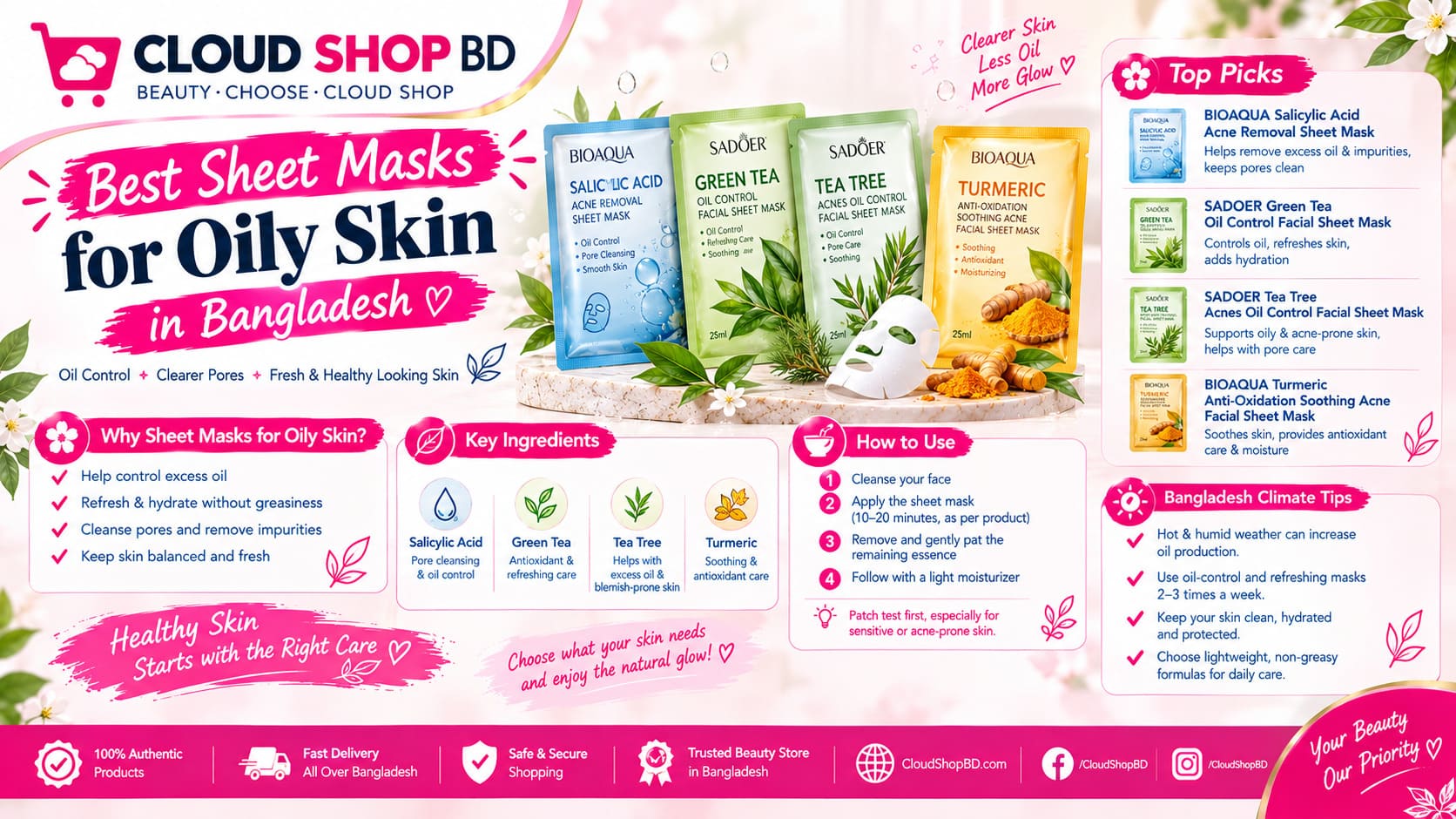 Best Sheet Masks for Oily Skin in Bangladesh: A Complete Buying Guide
