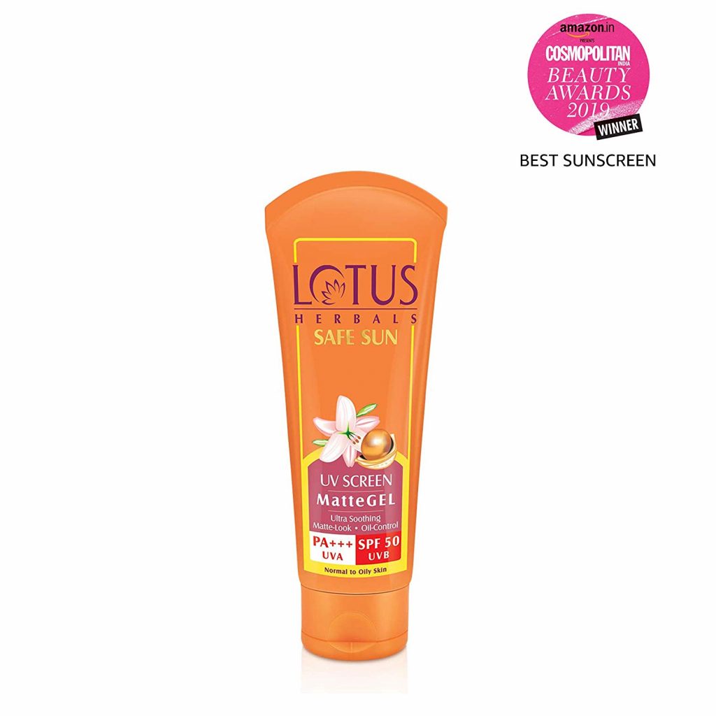 Lotus Herbals Safe Sun UV Sunscreen Matte Gel PA+++ Spf-50