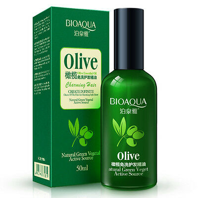 BIOAQUA Olive Essential Charming Nourishes Hair Oil Atural Green Veget Supple Moisturizing Olive Extract 50ml