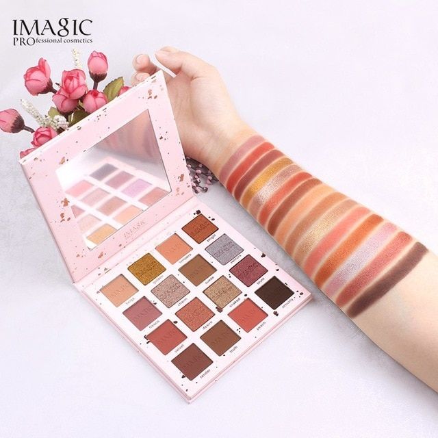 imagic 16 color eyeshadow palette pink