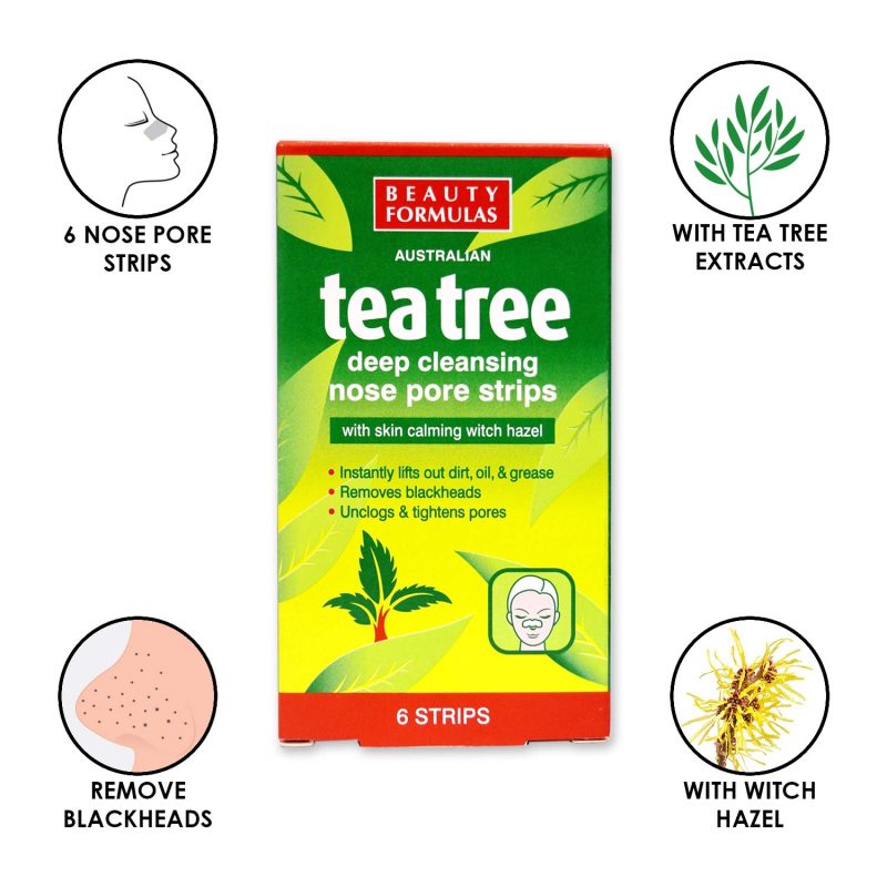 Tea Tree Deep Cleansing Nose Pore Strips - 6 Pics -