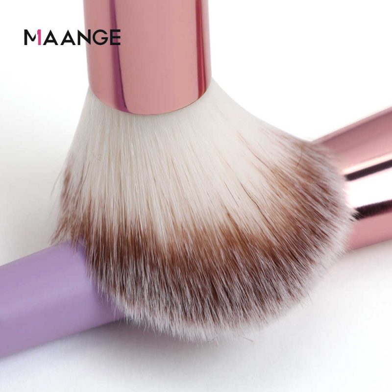 maange 14 pcs makeup brush set purpul color