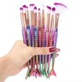 MAANGE 10Pcs Mermaid Makeup Brush Set