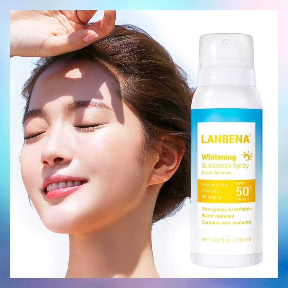 Lanbena Sunscreen Spray Whitening Skin Protection Pomegranate Face Body Sunblock Isolation Spray