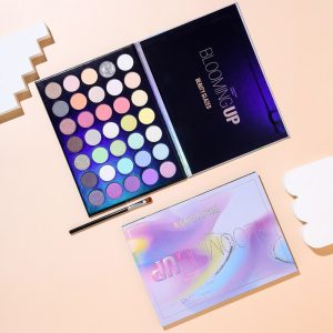 Beauty Glazed Blooming Up Eyeshadow Palette, Pro 35 Colors Gorgeous Makeup Palette Vibrant High Pigmented Matte Shimmer Glitter and Iridescent Finishes Shades Eye Shadow Palettes