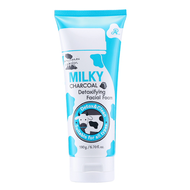 AR MILKY CHARCOAL DETOXIFYING FACIAL FOAM 190g