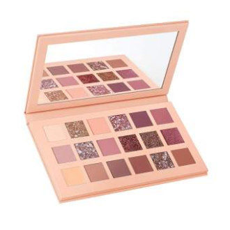 Huda Beauty Nude Eyeshadow Palette Glitter 18 Colours Makeup - pink