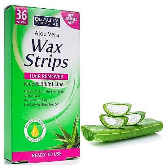 Beauty Formulas Hair Removal Wax Strips Face Bikini Line