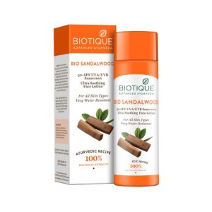 Biotique Bio Sandalwood 50+Spf Uva/Uvb Sunscreen Face Lotion (120ml)