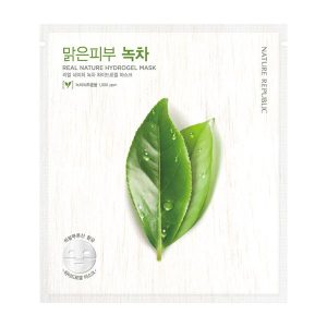 REAL NATURE GREEN TEA HYDROGEL Sheet MASK