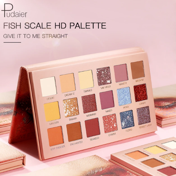 Pudair FISH SCALE HD 18 Color EYE SHADOW PALETTE