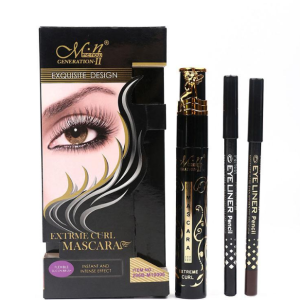 M.N (menow) Extreme Curl Thick Mascara With 2 Free Eyeliner Pencils
