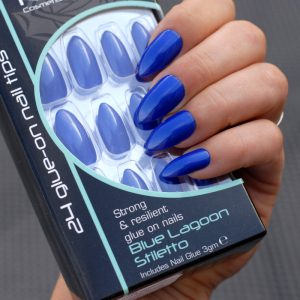 Royal Blue Lagoon Fake nails