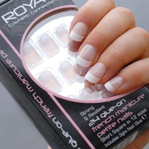 royal french manicure fake nail