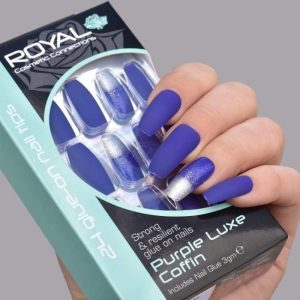 royal Purple luxy coffin fake nail