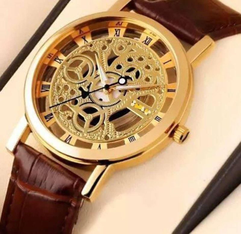 SEWOR Leather Analog Watch For Men