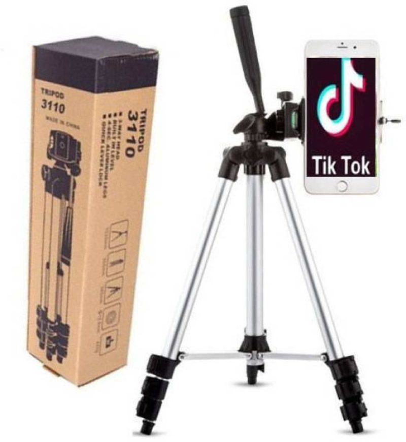 Best 3110 Tripod Aluminum Alloy For Camera and Mobile - Silver