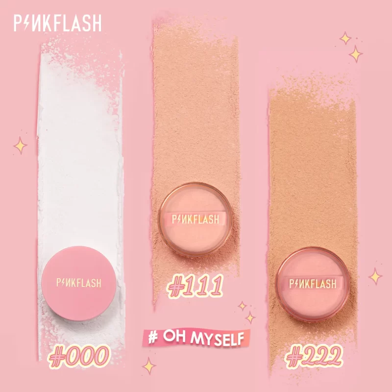 Pink Flash Lasting Matte Loose Powder #000 - 6927545990419 #111 - 6927545990426 #222 - 6927545990433 cloudshopbd