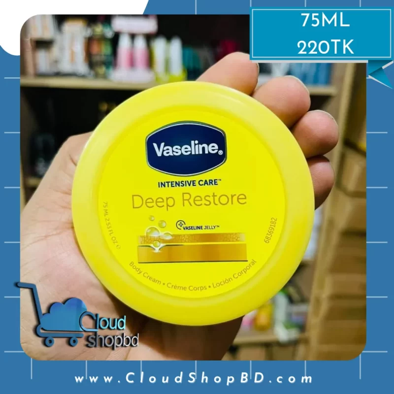 Vaseline Intensive Care Deep Restore Body Cream (75ml) cloud shop bd