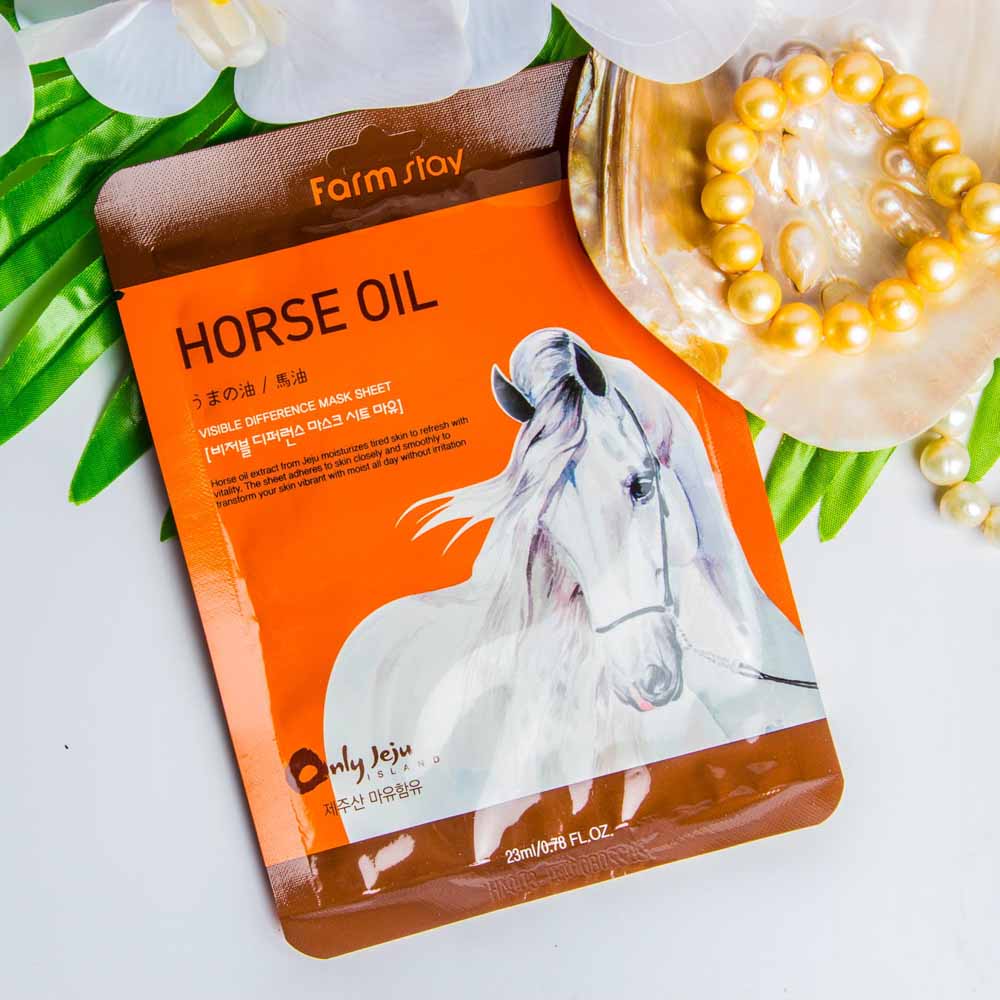 Farm Stay Visible Difference Mask Sheet horse Oil