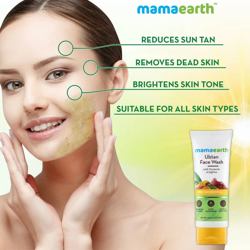 Mamaearth ubtan facewash for tan removal