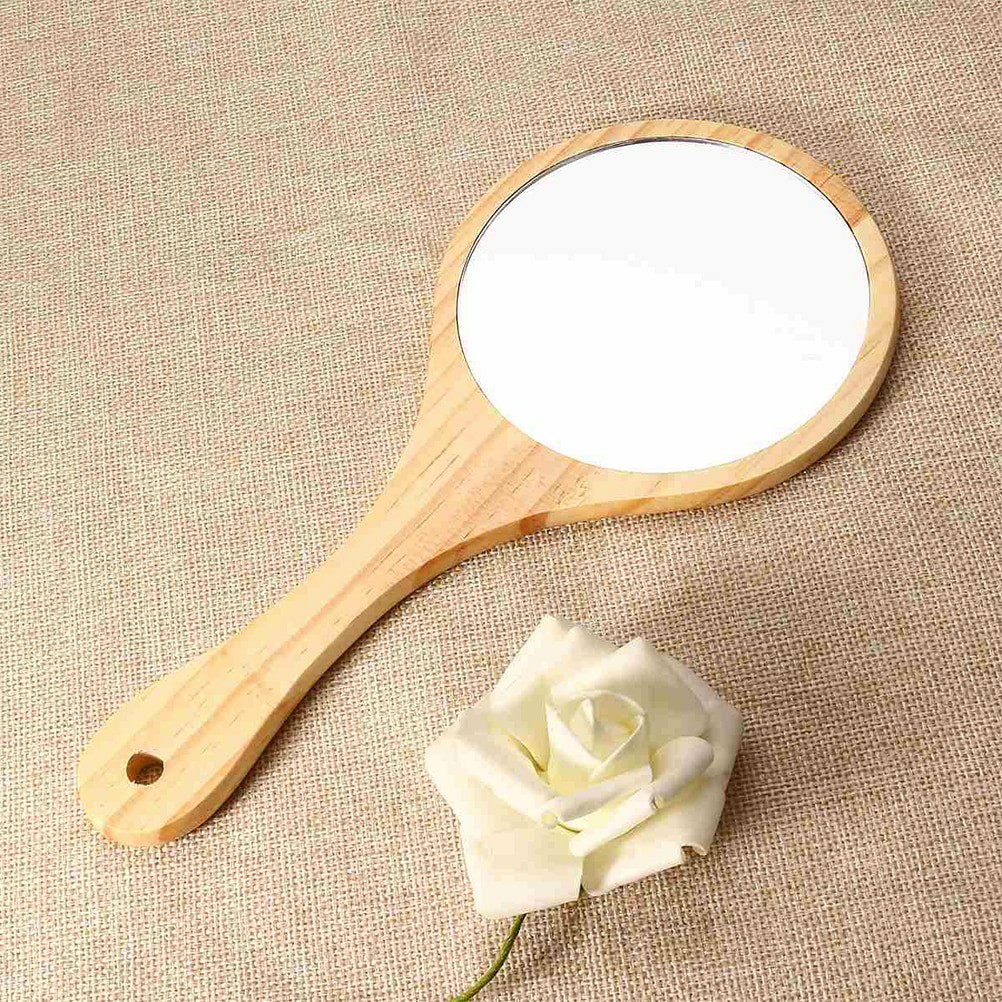 Wooden One Side Customize Shape Hand Mirror