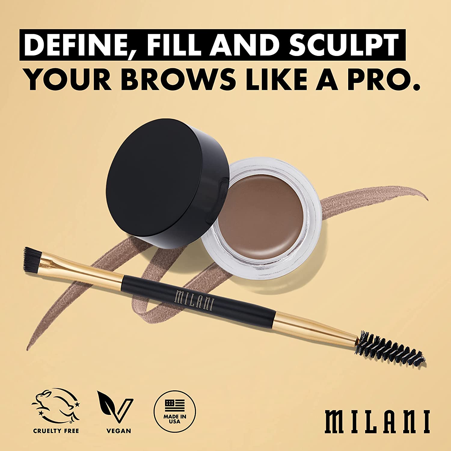 Buy Milani Stay Put Brow Color - Dark Brown (0.09 Ounce) Online From 