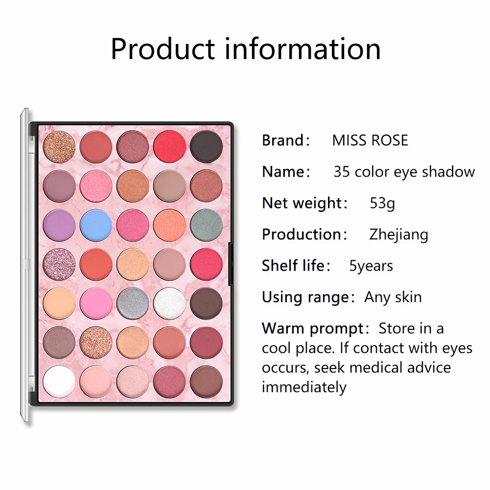 Miss Rose 35 Color High Gloss & Matte Eyeshadow Palette