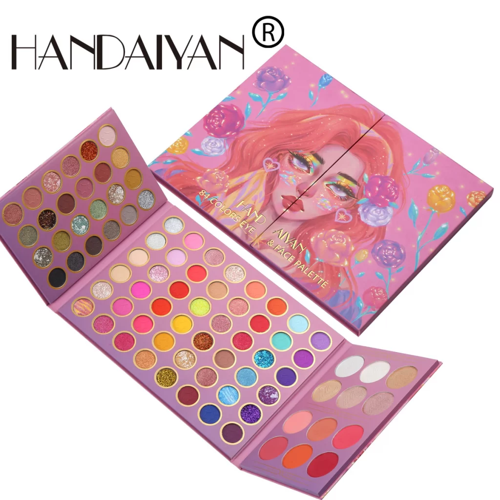 HANDAIYAN 84 Colors 3in1 Eyeshadow Blush Highlighter Palette 6971690680886 cloud shop bd