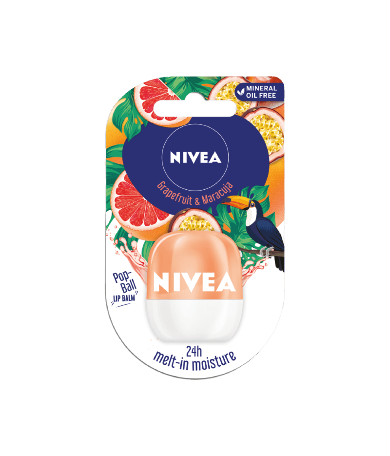 Nivea Grapefruit & Maracuja Pop Ball Lip Balm 7g Cloud Shop BD 9005800313511