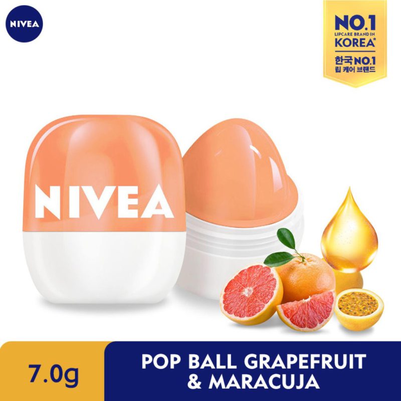 Nivea Grapefruit & Maracuja Pop Ball Lip Balm 7g Cloud Shop BD 9005800313511