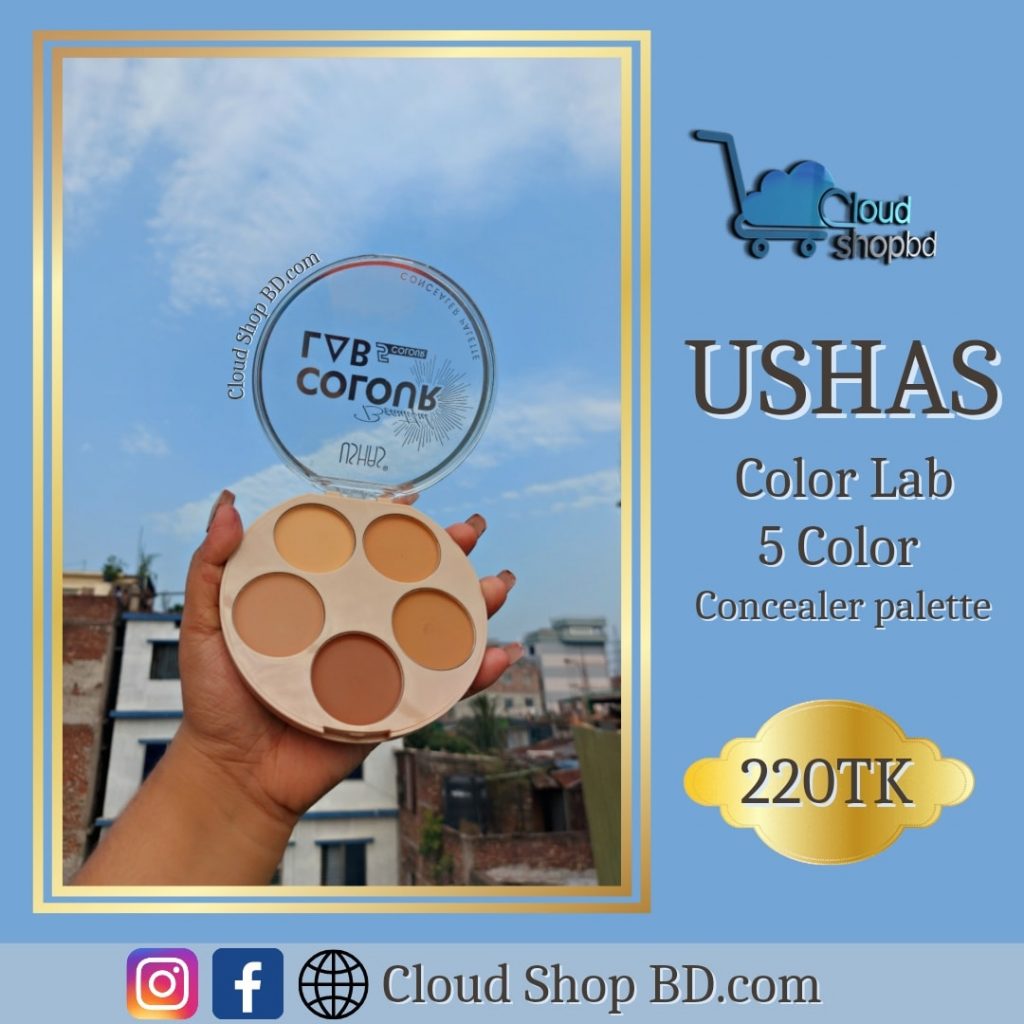 Ushas Color Lab 5 Color Concealer Pallete cloud shop bd