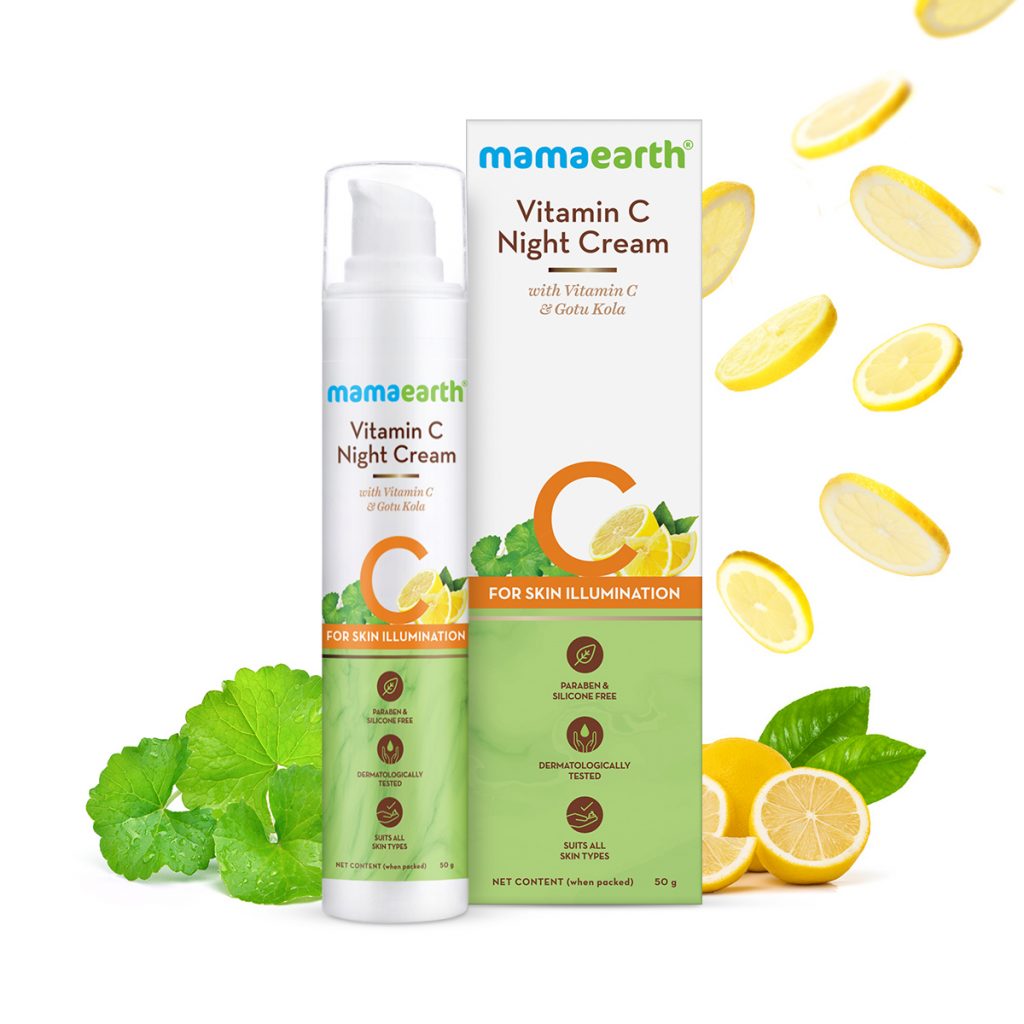 Mama Earth Vitamin C Night Cream with Gotu Kola for Skin Illumination (50g) Cloud Shop BD