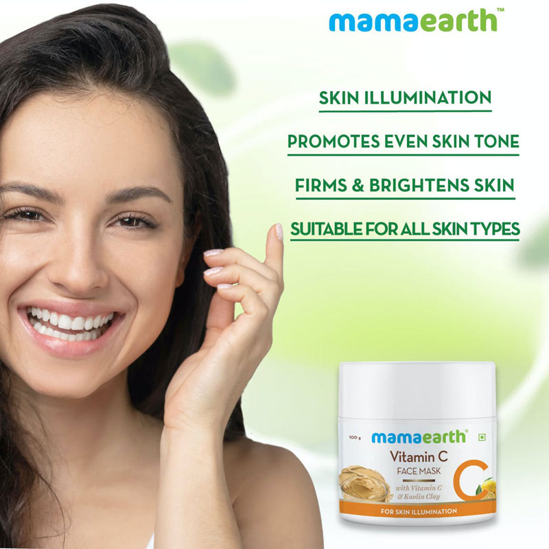 Mama Earth vitamin C face mask with vitamin C & kaolin clay for skin illumination (100gm) Cloud Shop BD