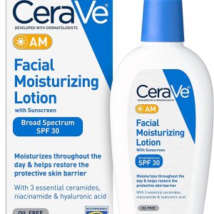 CeraVe Facial Moisturizing Lotion AM SPF 30, 3 oz, Daily Face Moisturizer with SPF