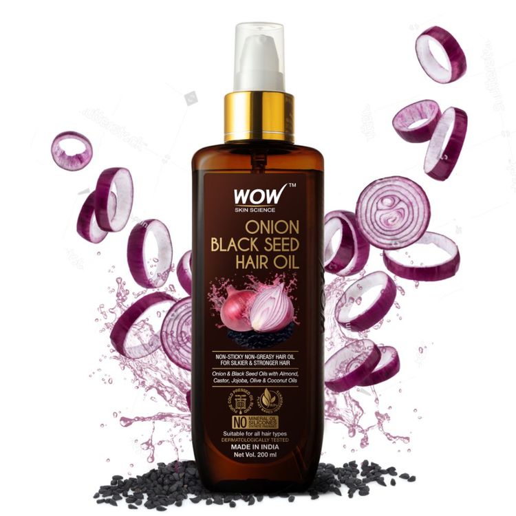 Buy WOW Skin Science Onion Black Seed Hair Oil - 200ml Online From -  