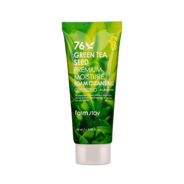 [Farmstay] 76 Green Tea Seed Premium Moisture Foam Cleansing