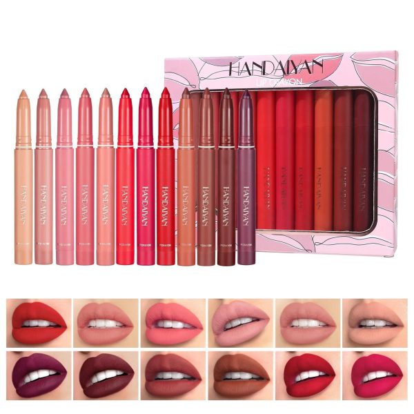 Handaiyan 12 PC's Lip Crayon Set