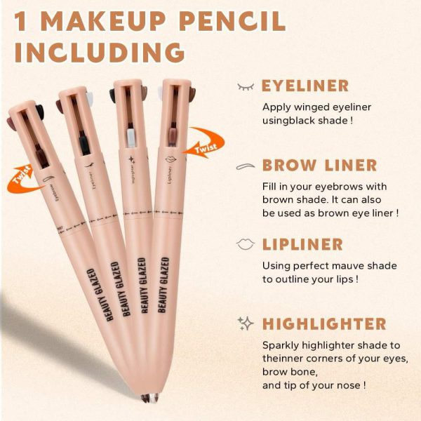 Beauty Glazed 4 in 1 Makeup Pencil - Image 4