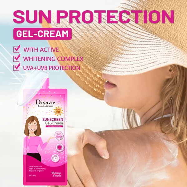 Disaar Beauty Skin Care Sunscreen Gel Cream SPF50 - 50g - Image 4