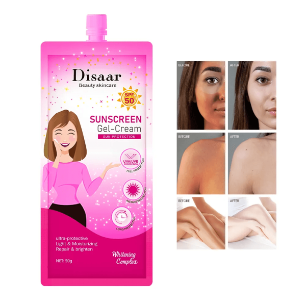 Disaar Beauty Skin Care Sunscreen Gel Cream SPF50 - 50g - Image 2